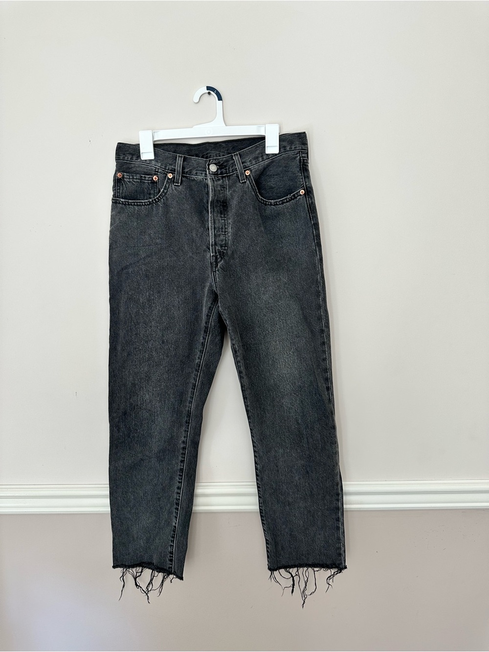 Levi's 501 Women's Black Washed Straight Leg Jeans
